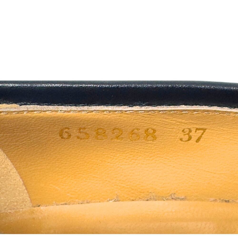 Gucci Jakarta Loafers Interlocking GG Logo Gold Horsebit Black‎ Calfskin Leather - Picture 8 of 10